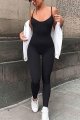 Women’s Sleeveless Spaghetti Strap Bodycon Tank One Piece Jumpsuits Rompers Playsuit
